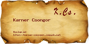Karner Csongor névjegykártya