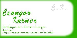 csongor karner business card
